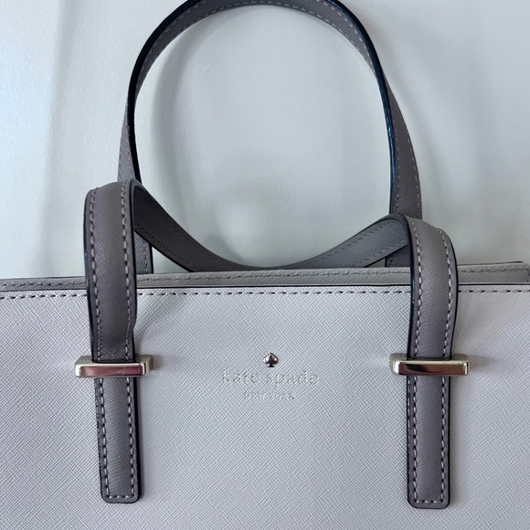 Kate Spade Two Toned Grey Satchel with Structured Design - Picture 5 of 16